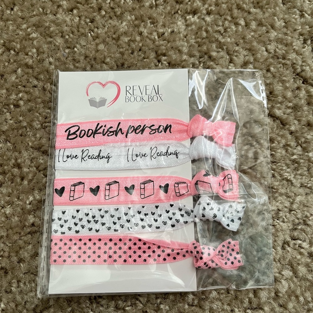 NWT Pink and White Hair Ties Set